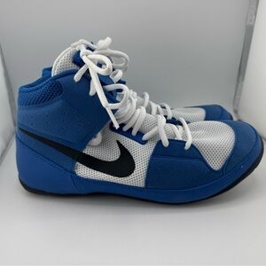 Nike Fury Blue and White‎ Wrestling MMA Combat Shoes Men’s Sz 9 NWOT